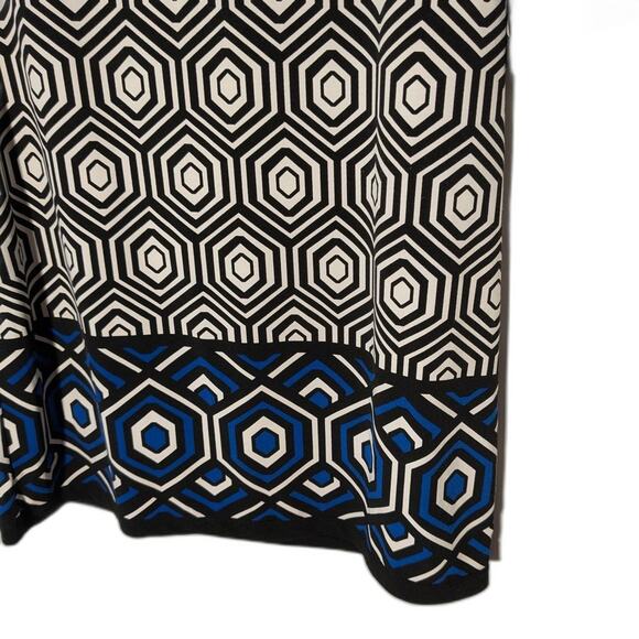 Cynthia Rowley Geometric Black and Blue Dress  Office S‎ - Picture 2 of 4